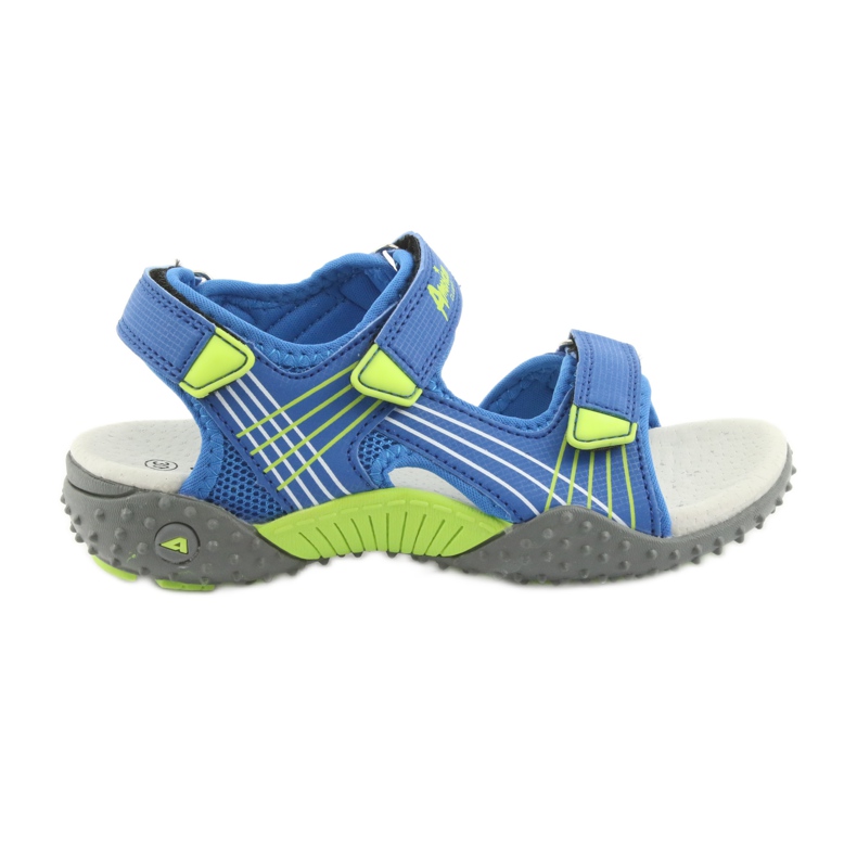 Chlapecké sandály American Club HL16 modré / limetkové modrý zelená