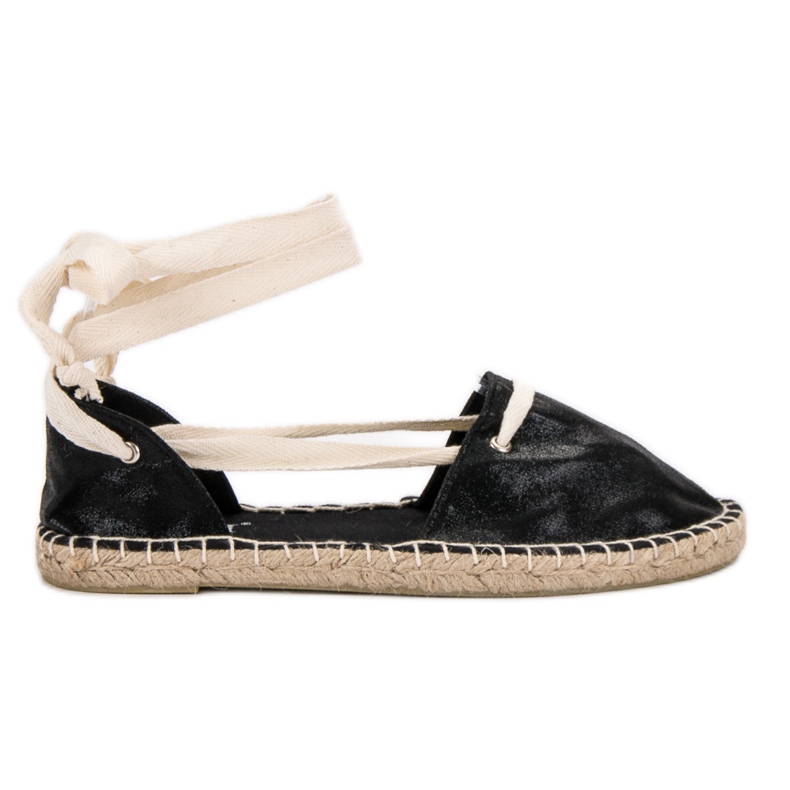 Cm Paris Vázané espadrilky černá Cm Paris Vázané espadrilky černá