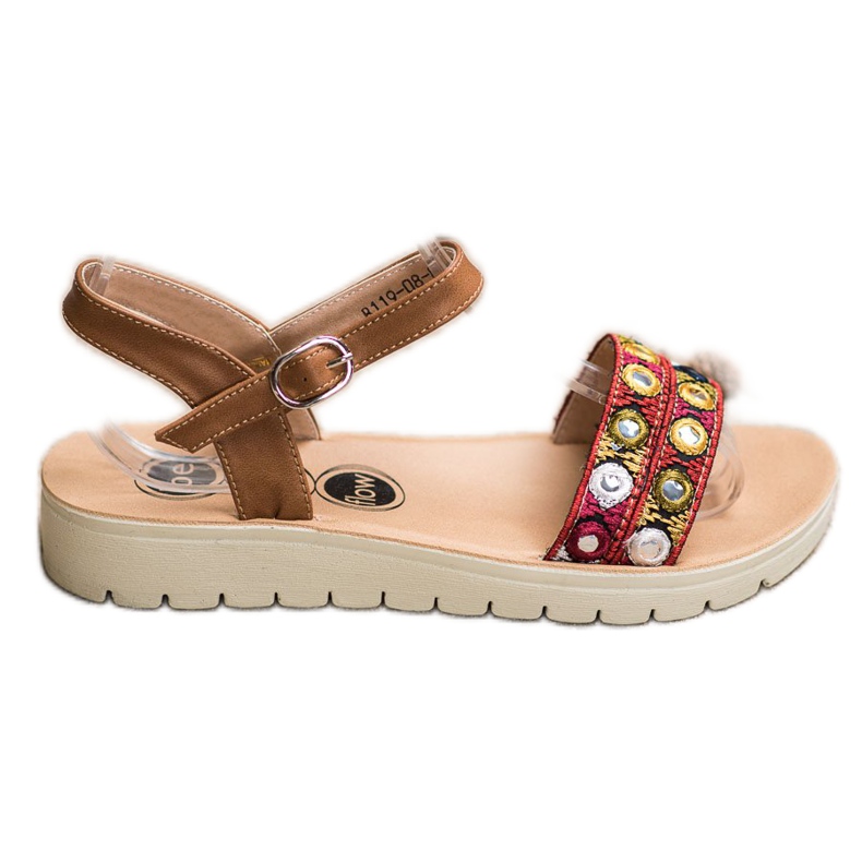 SHELOVET Neformální sandály hnědý