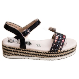 SHELOVET Sandály Na Platformě černý