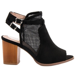 Evento Stylové uzavřené sandály černý