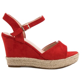 Bello Star Espadrilové sandály červený