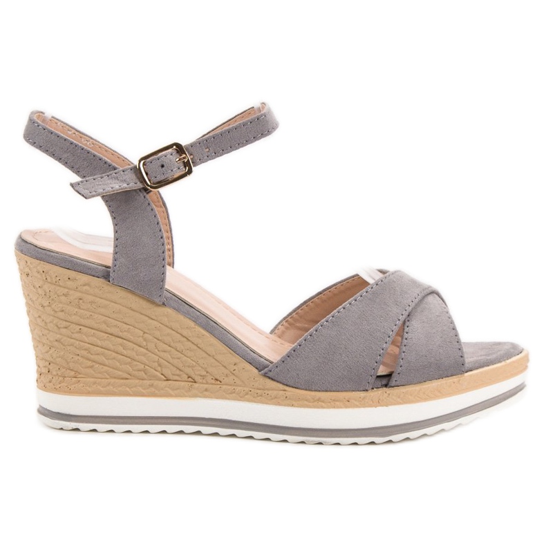 Anesia Paris Módní šedé sandály šedá