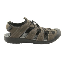American Club Americké khaki sportovní sandály HL02 černý vícebarevný zelený