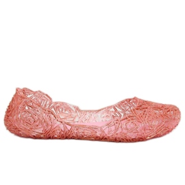 Růžové gumové balerínky QX-02 Rose růžový