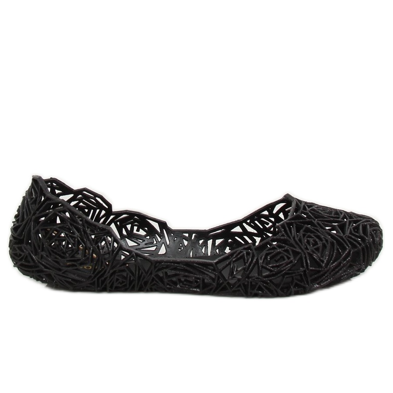 Černé gumové balerínky QX-02 Black černá Černé gumové balerínky QX-02 Black černá