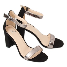 Černé sandály GF-WL-35 Black na sloupku černá