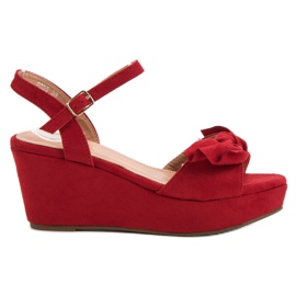 SHELOVET Sandály Na Platformě červený