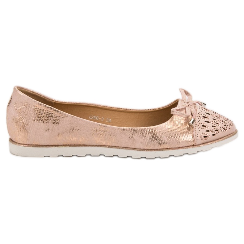 SHELOVET Neformální baletky žlutá růžový