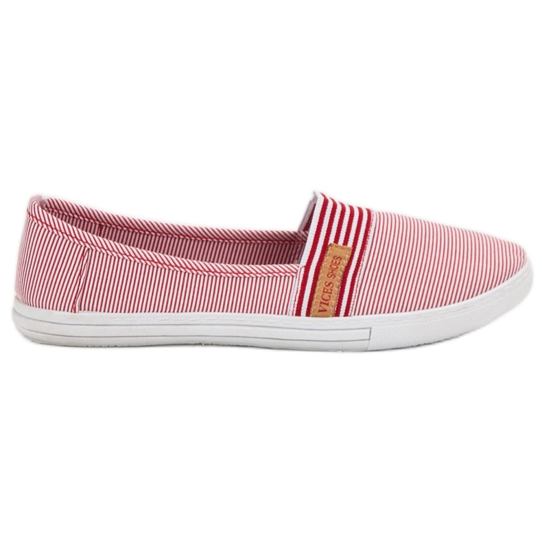 Pohodlné VICES Slipony bílý červené