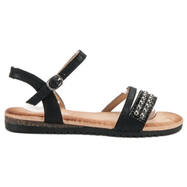 Groto Gogo Sandály S Třpytkami černý