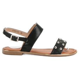 Cm Paris Sandály S Kamínky černá Cm Paris Sandály S Kamínky černá