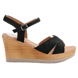 SHELOVET Černé sandály černý