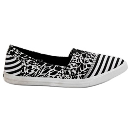 Sweet Shoes Slipony se vzorem bílý černý