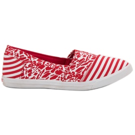 Sweet Shoes Slipony se vzorem bílý červený