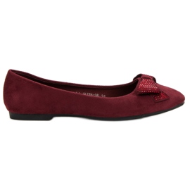 Best Shoes Kaštanové balerínky červený