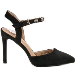 Kylie Vysoké podpatky s odhalenou patou černá