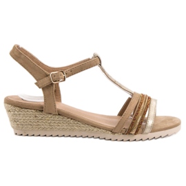 Kylie Espadrilové sandály hnědý žlutá Kylie Espadrilové sandály hnědý žlutá