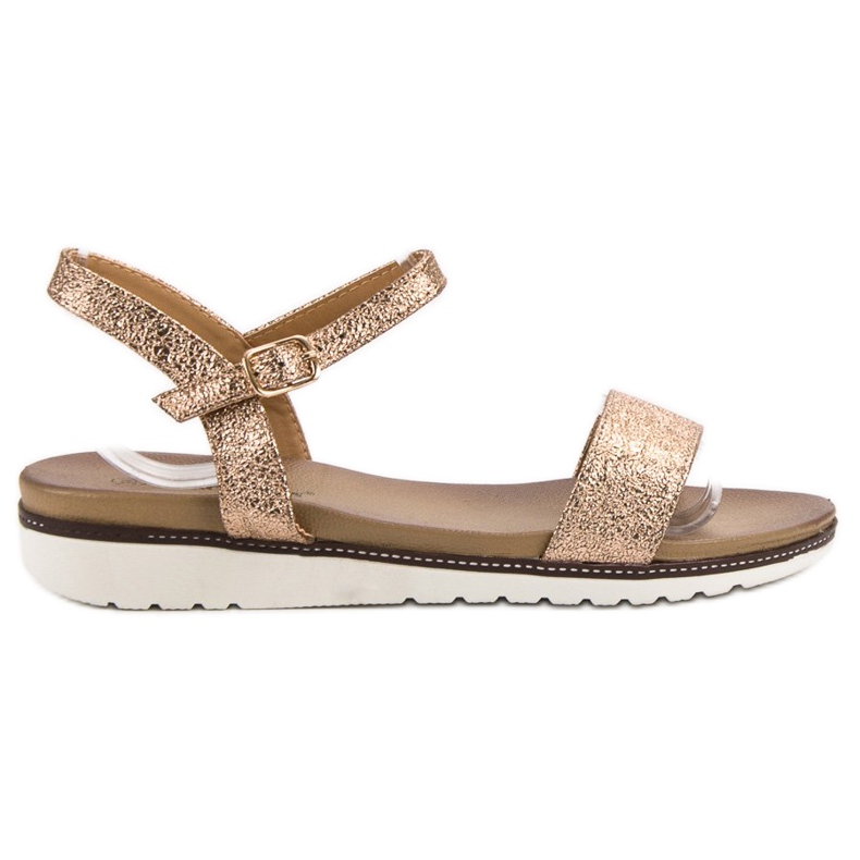 Ch. Creation Lesklé sandály žlutá Ch. Creation Lesklé sandály žlutá