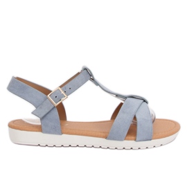 Modré dámské sandály X567 Denim Blue modrý Modré dámské sandály X567 Denim Blue modrý