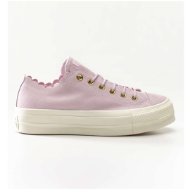 Converse Chuck Taylor All Star Lift Scallop 500 růžová pěna zlatá volavka fialová