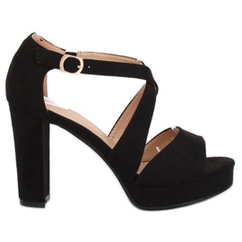 Černé sandály na platformě VV-23 Black černý