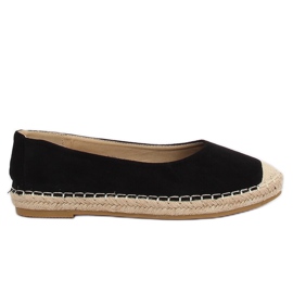 Černá balerína espadrilky N-2980 černá černý