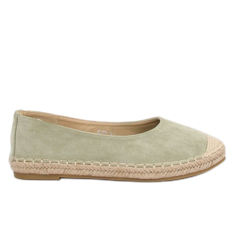 Zelená balerína espadrilky N-2980 L. ZELENÁ