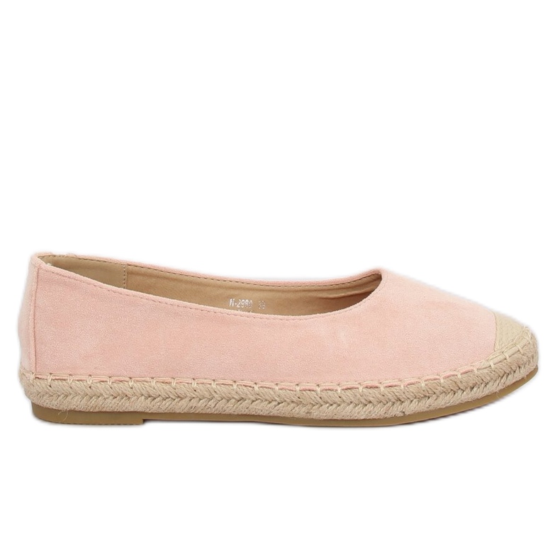 Růžové balerínky espadrilles N-2980 Pink růžový