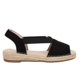 Černé dámské espadrilky SA-2893 Black černý