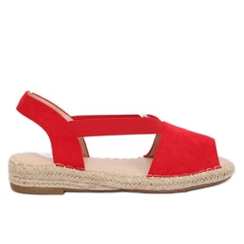 Červené dámské espadrilky SA-2893 Red červený