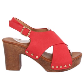 Sandály ala red clogs D-131 Red červený