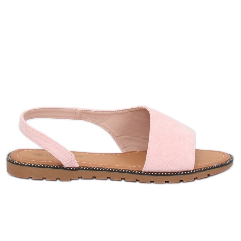 Dámské asymetrické růžové sandály 982 Pink růžový