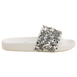 Seastar Elegantní bílé pantofle bílý Seastar Elegantní bílé pantofle bílý