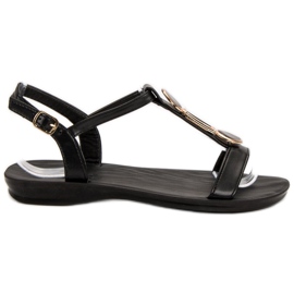 Camo Ležérní ploché sandály černý