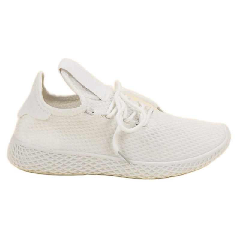 SHELOVET Nazouvací textilní sportovní obuv bílý