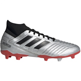 Kopačky Adidas Predator 19.3 Fg M F35595 červený stříbro