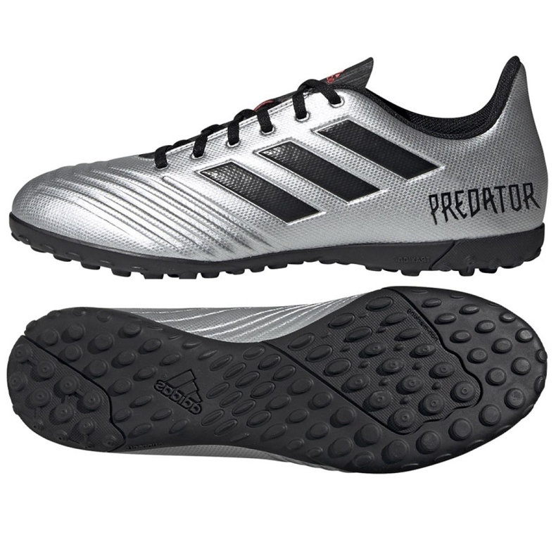 Kopačky Adidas Predator 19.4 Tf M F35634 vícebarevný stříbrný