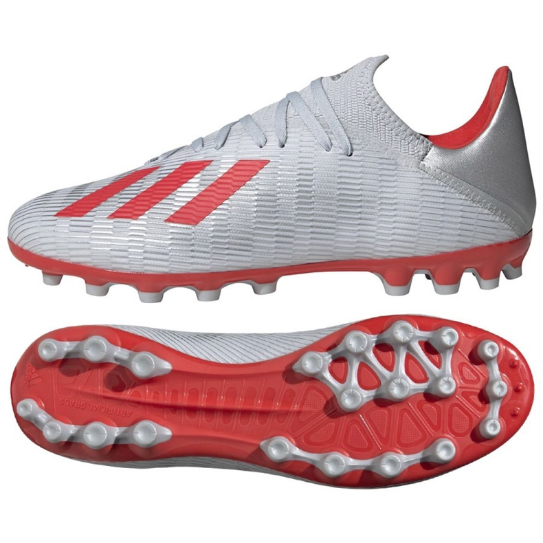Kopačky Adidas X 19.3 Ag M F35336 vícebarevný stříbrný