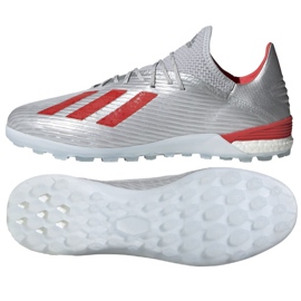 Kopačky Adidas X 19.1 Tf M G25752 vícebarevný stříbro