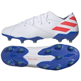 Kopačky Adidas Nemeziz Messi 19.1 Fg M F34402 bílý bílý Kopačky Adidas Nemeziz Messi 19.1 Fg M F34402 bílý bílý