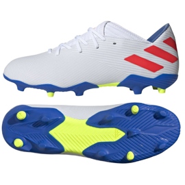 Kopačky Adidas Nemeziz Messi 19.3 Fg M F34400 bílý bílý Kopačky Adidas Nemeziz Messi 19.3 Fg M F34400 bílý bílý