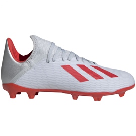 Kopačky Adidas X 19.3 Fg Jr F35365 vícebarevný stříbro
