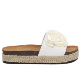 Bílé pantofle espadrilky N-35 White bílý Bílé pantofle espadrilky N-35 White bílý