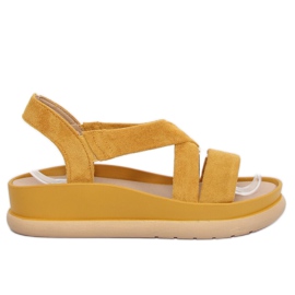 Žluté dámské sandály G-199 Yellow žluť