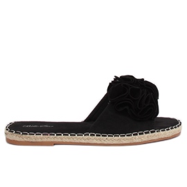 Černé dámské černé pantofle L2777 Black černá