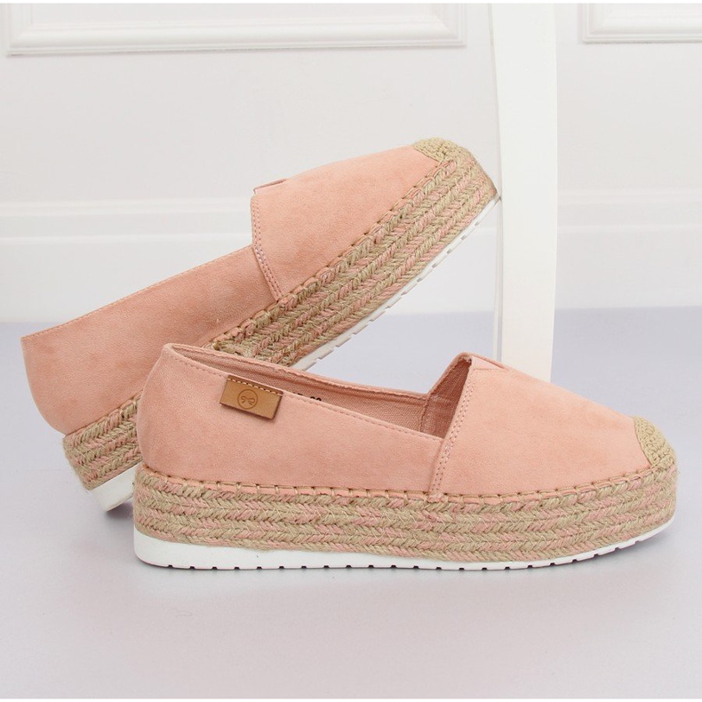 Espadrilles na high-soled růžové BL267 Pink II-GAT růžový