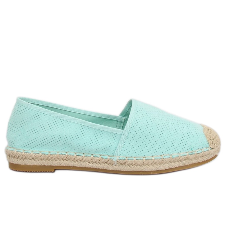 Dámské espadrilky máty 4855 LT.BLUE zelená