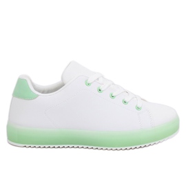 Dámské bílé a zelené tenisky 9118 Green bílý zelený