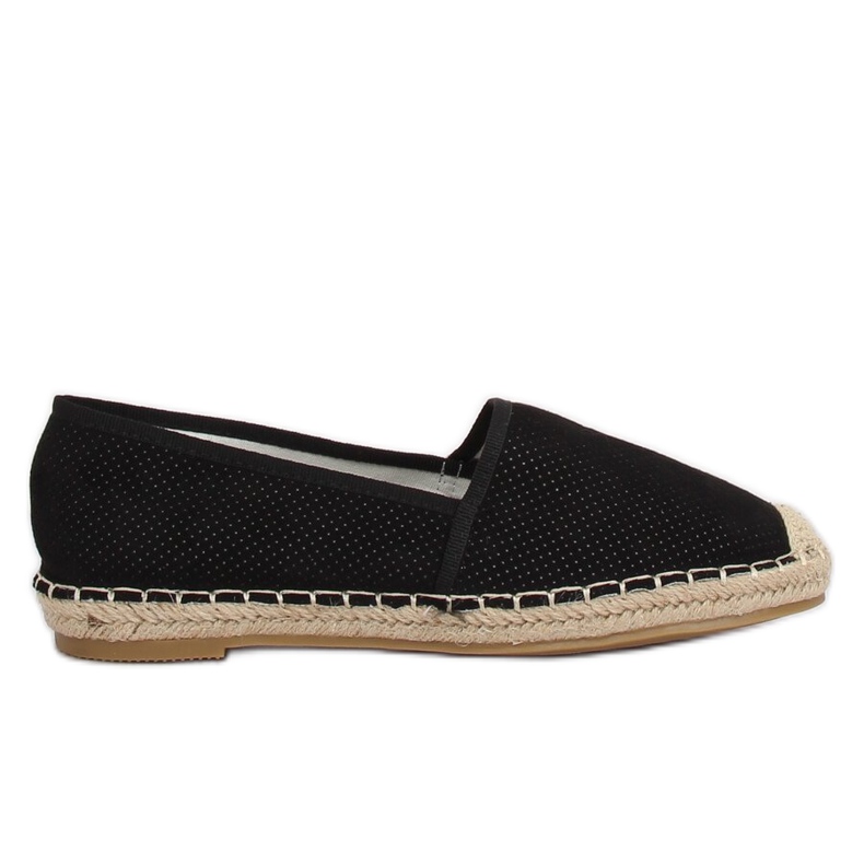 Černé dámské espadrilky N-2978 Black černá Černé dámské espadrilky N-2978 Black černá